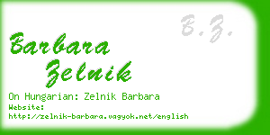 barbara zelnik business card